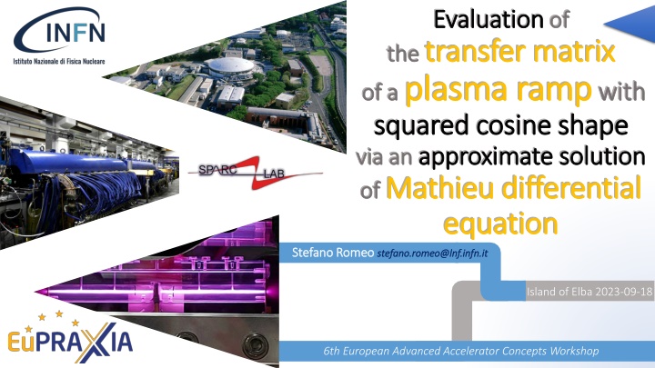 Evaluation of Transfer Matrix of Plasma Ramp with Squared Cosine Shape