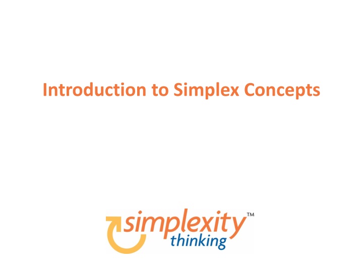 Introduction to Simplex Concepts