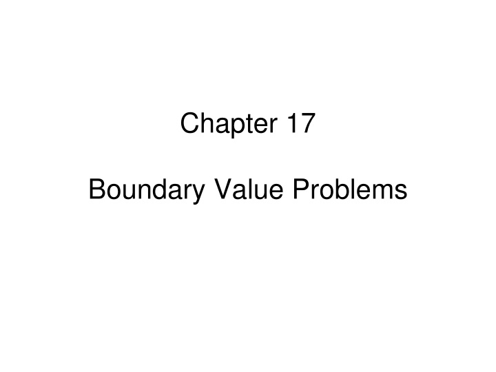 Boundary Value Problems