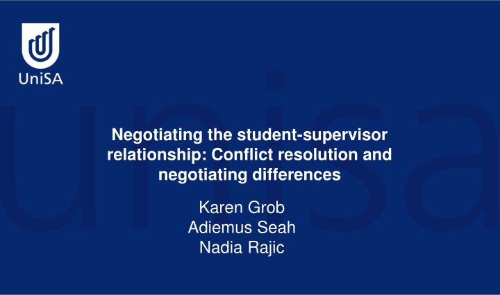 Negotiating Student-Supervisor Relationship: Conflict Resolution & Differences