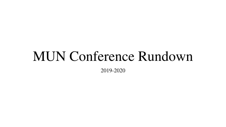 MUN Conference: Student-Led United Nations Simulation