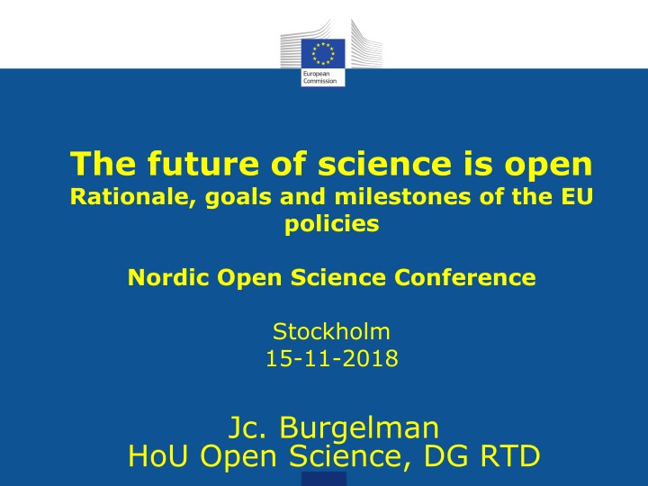 The Future of Science: Rationale & Goals of EU Policies
