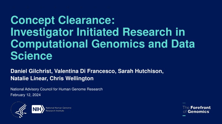 Investigator-Initiated Research in Computational Genomics