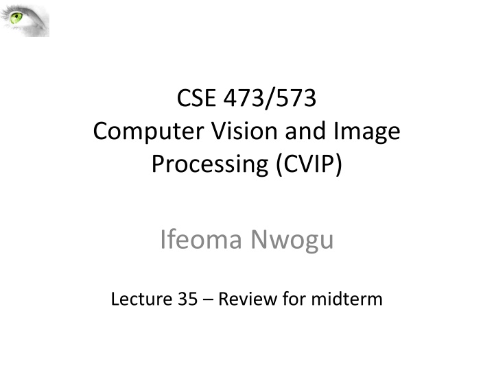 Computer Vision and Image Processing Overview