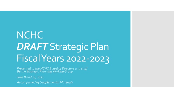 NCHC Strategic Plan 2022-2023