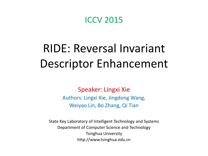 RIDE: Reversal Invariant Descriptor Enhancement