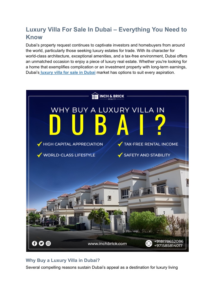 luxury villa for sale in dubai everything n.w