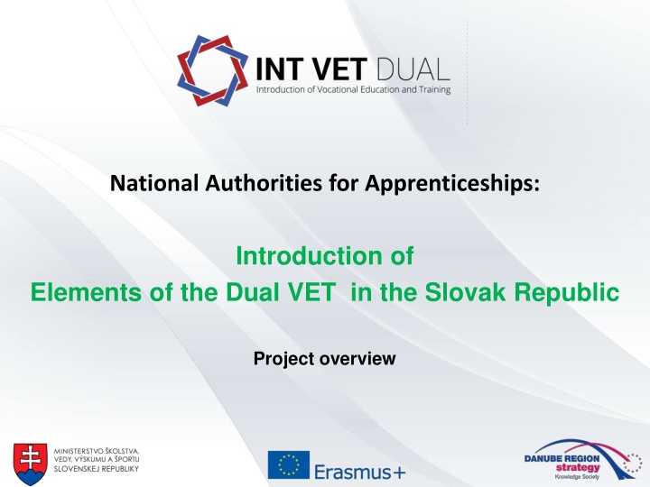 Introduction of Dual VET in the Slovak Republic Project Overview