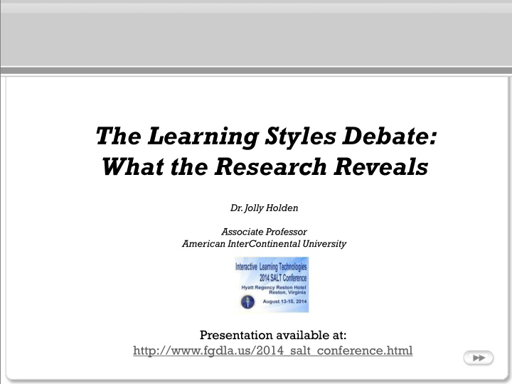 The Learning Styles Debate: What Research Reveals