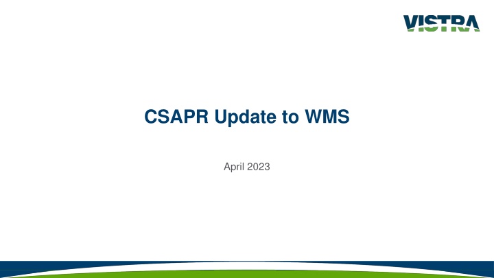 CSAPR Update to WMS