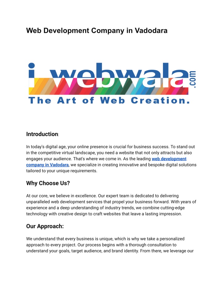 web development company in vadodara n.w
