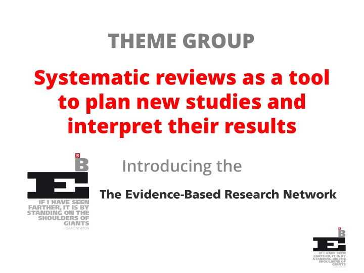 Systematic Reviews for Research Planning