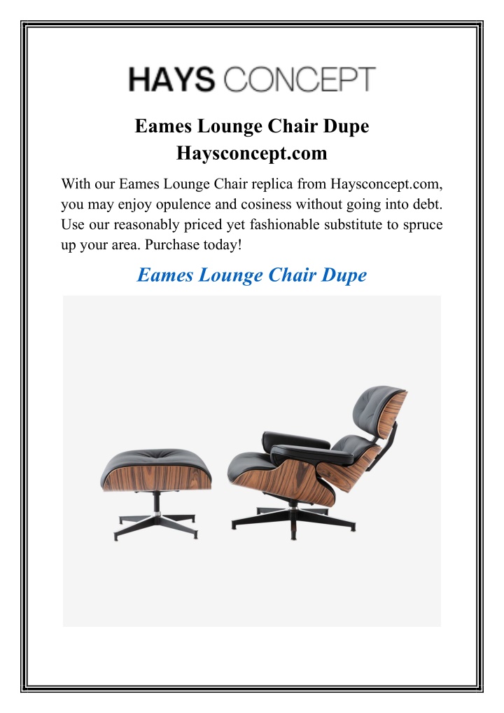 eames lounge chair dupe haysconcept com n.w
