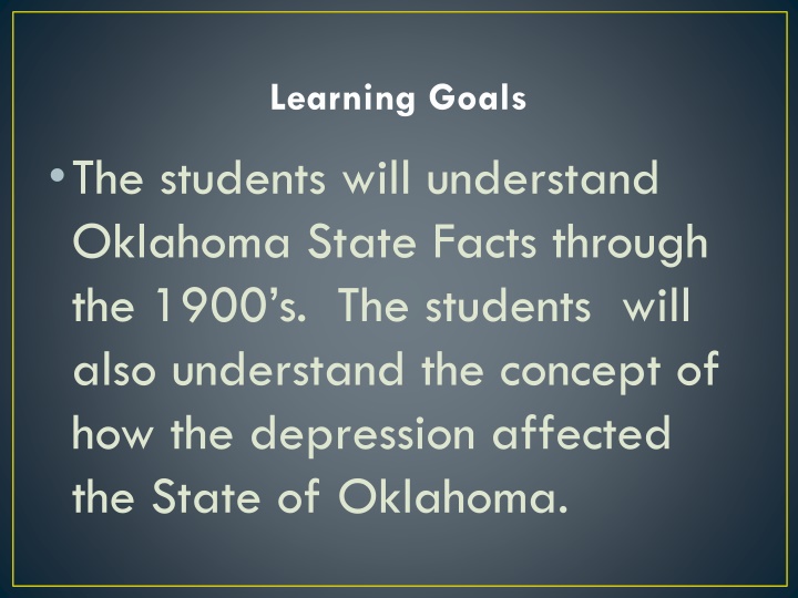 Oklahoma State Facts Through the Decades