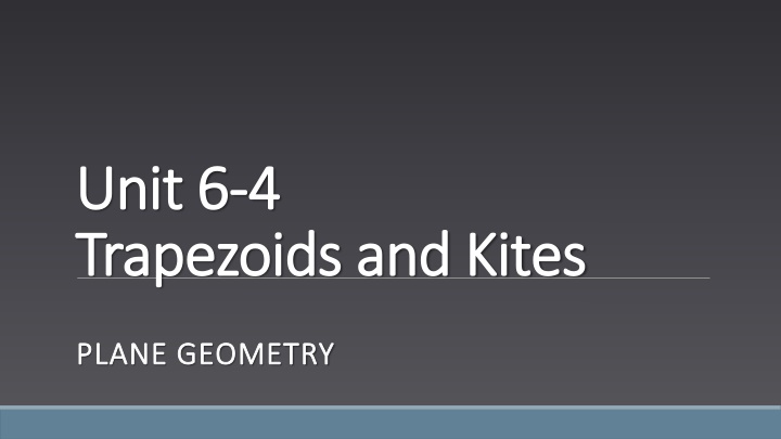Trapezoids, Kites, and Isosceles Shapes