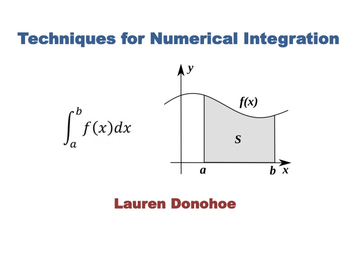 Techniques for Numerical Integration by Lauren Donohoe
