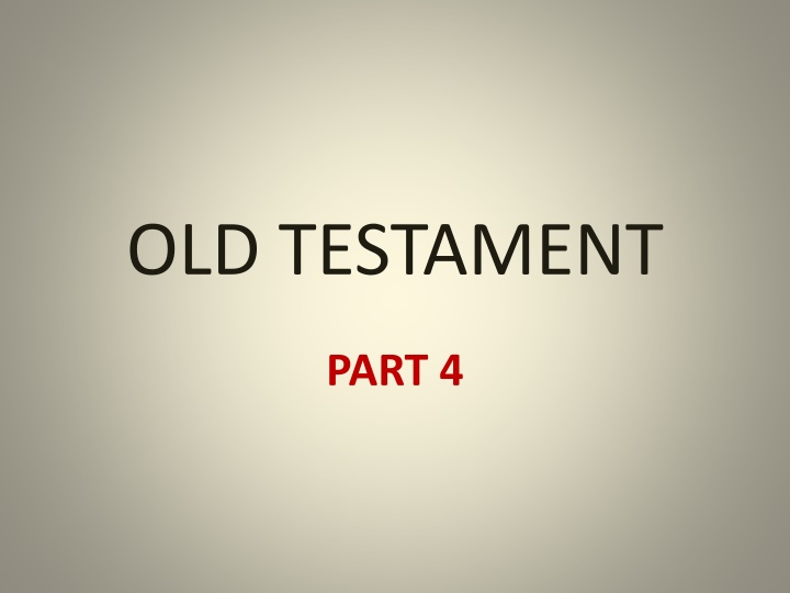OLD TESTAMENT