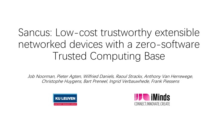 Sancus: Low-cost Trustworthy Extensible Networked Devices