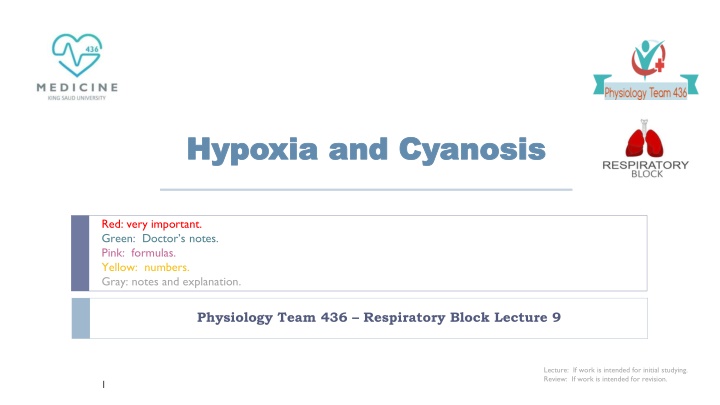 Overview of Hypoxia and Cyanosis in Respiratory Physiology