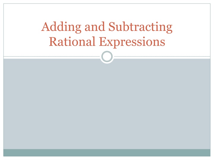 Review of Rational Expressions and Functions