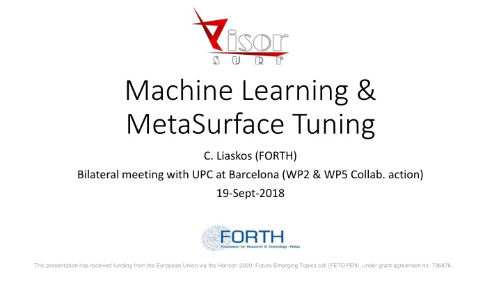 Machine Learning & MetaSurface Tuning Case Studies