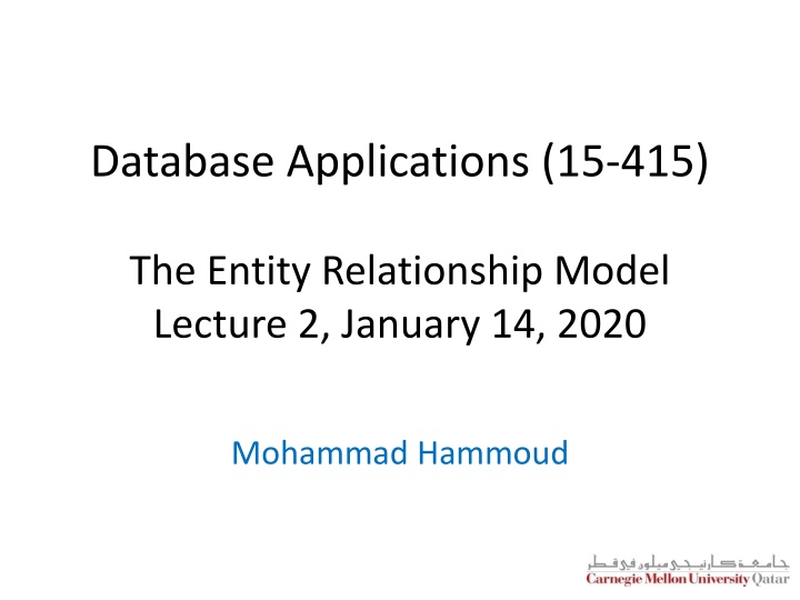 Introduction to Databases and ER Model