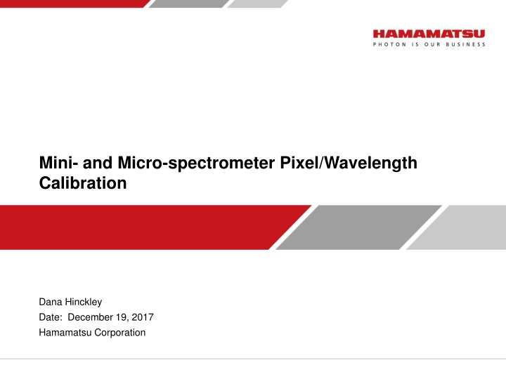 Mini and Micro Spectrometer Pixel Wavelength Calibration