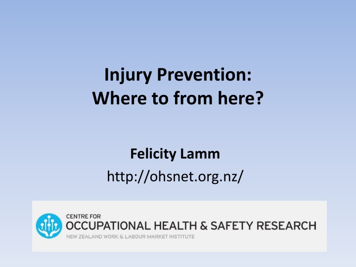 Injury Prevention: Where to From Here?