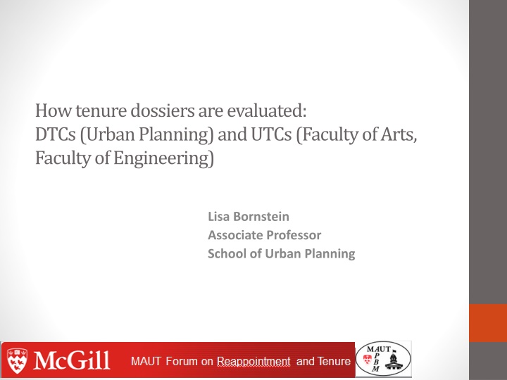 Evaluation of Tenure Dossiers in Urban Planning and Engineering Faculties