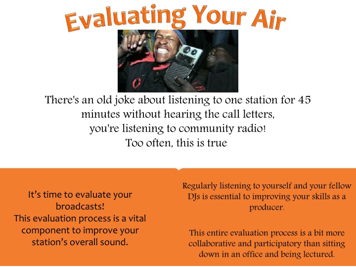 Evaluating DJ Broadcasts for Improvement