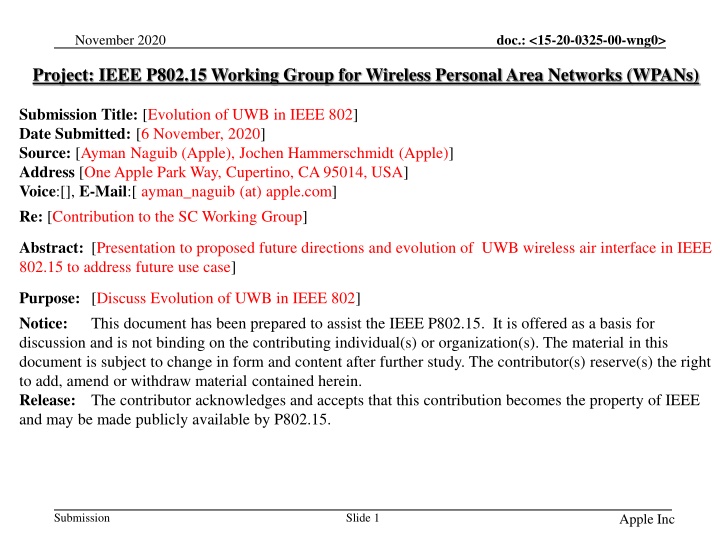 Evolution of UWB in IEEE 802 - Future Directions and Enhancements