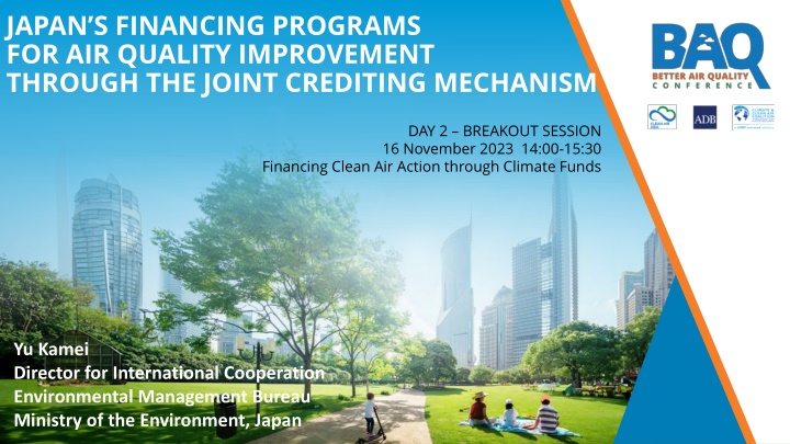 Japan's Financing Programs for Air Quality Improvement