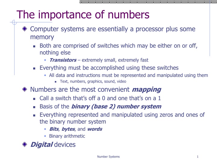The Importance of Numbers in Computer Systems