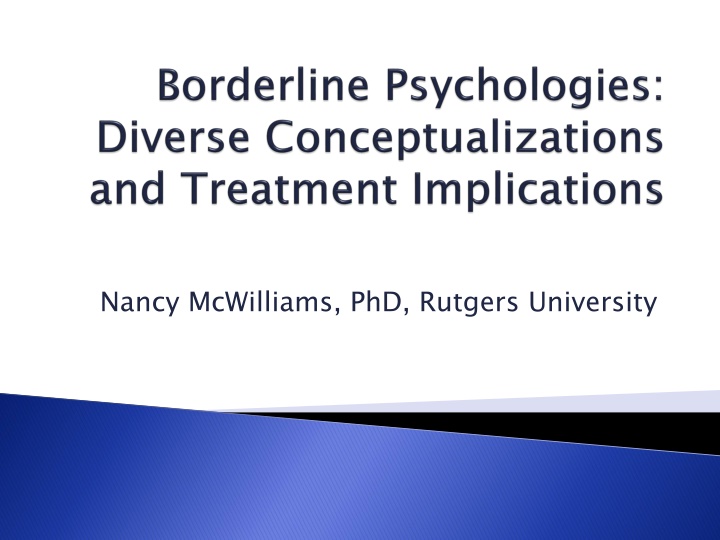 Psychoanalytic Investigation and Therapy in Borderline Group of Neuroses