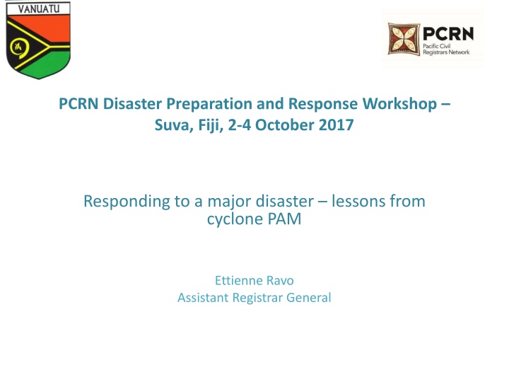 Lessons from Tropical Cyclone PAM in Vanuatu
