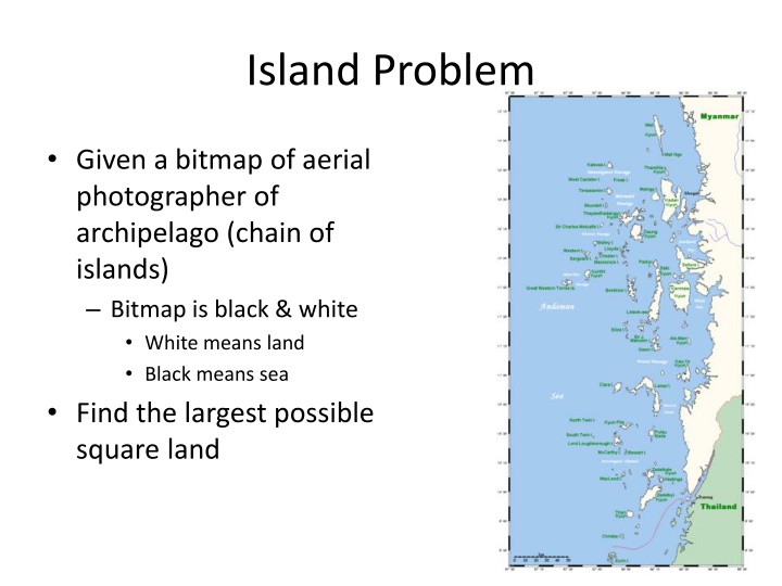 Solving the Island Problem: Finding the Largest Square Land