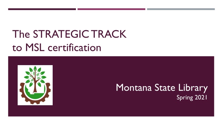 Library Strategic Track to MSL Certification