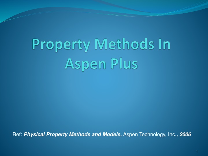 Property Methods and Equilibrium Models