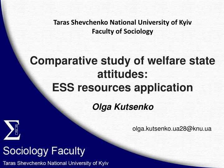 Comparative Study of European Welfare Attitudes
