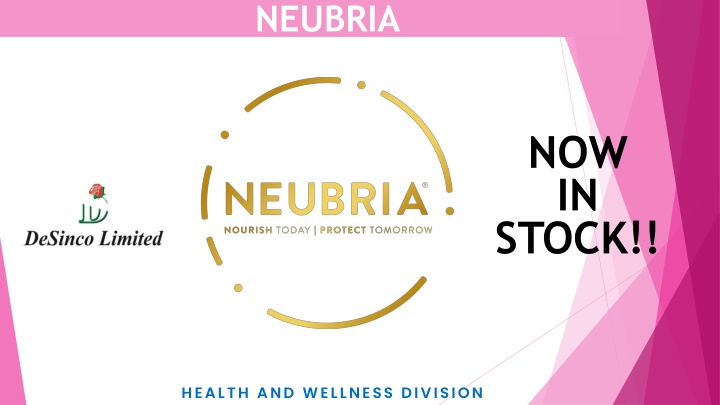Neubria Health and Wellness Division Now in Stock!