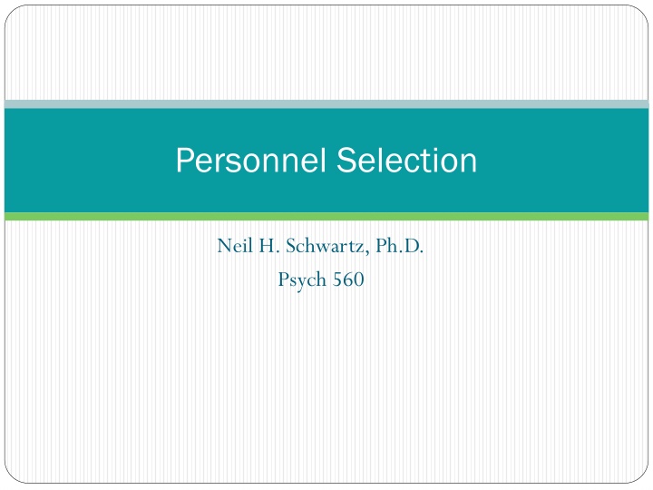 Personnel Selection