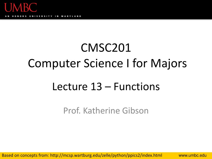 CMSC201 Computer Science I for Majors