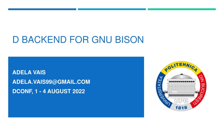 D BACKEND FOR GNU BISON