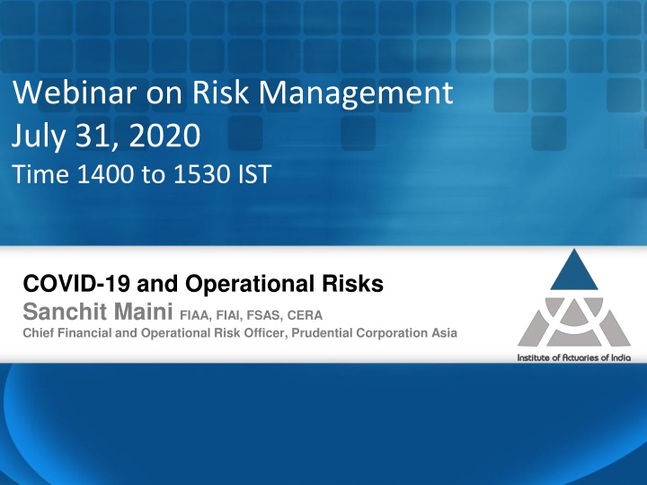 COVID-19 and Operational Risks Webinar
