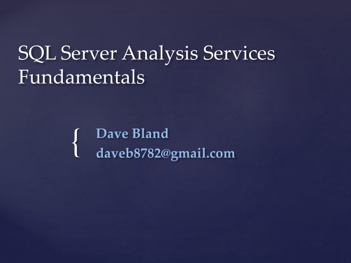 SQL Server Analysis Fundamentals