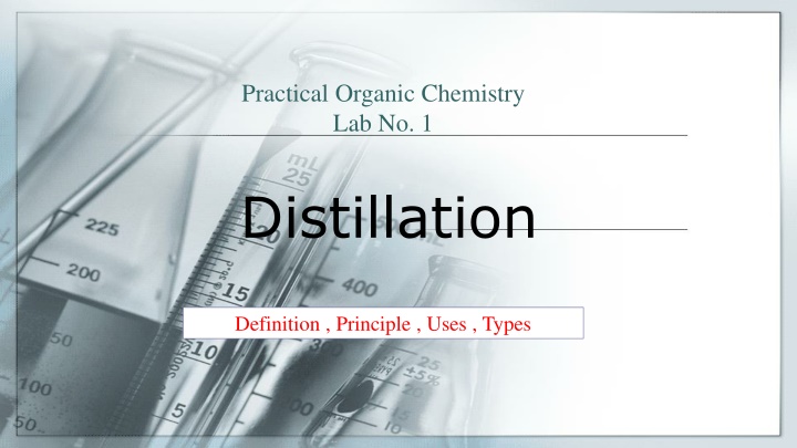 Distillation in Practical Organic Chemistry Lab
