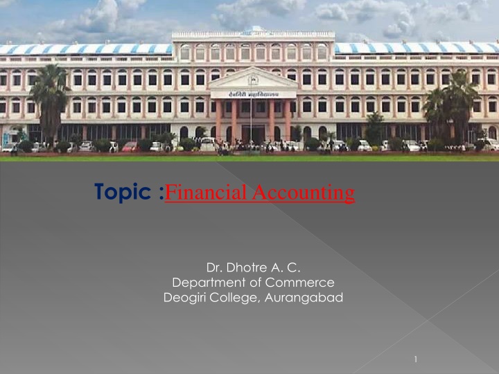 Financial Accounting at Deogiri College Aurangabad