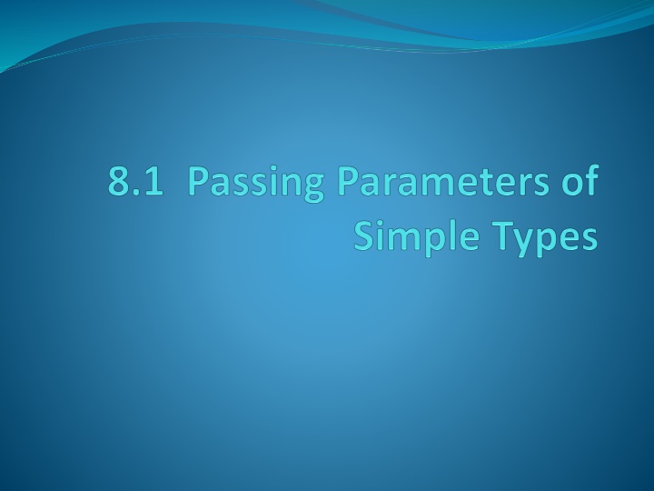 Java Method Parameters