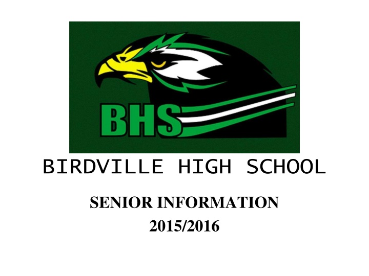 Birdville High School Senior Information 2015/2016