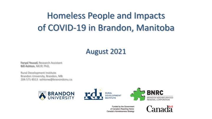 Impacts of COVID-19 on Homeless in Brandon, Manitoba